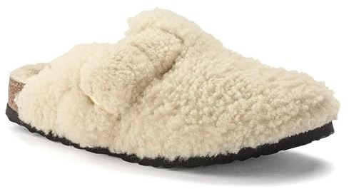 Birkenstock Herren Boston Wildleder Clogs mit weichem Fußbett Eggshell 11-11,5, Eierschalenfarben, 42 EU