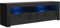 meble masztalerz Mobile TV Nero con LED blu - Frontali dei Mobili Lucidi - 130x48,5x35 cm - con 2 ante - Mobiletti Rtv - Aarmadietti Salvaspazio - Supporto TV