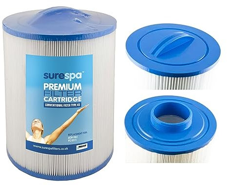 Surespa Whirlpool-Filter – ersetzt Unicel 56CH-502, Pleatco PAS50SV, SC720, Darlly 60506, Magnum AR50 50 m² Whirlpool-Filter Typ 45 für Artesian Spas