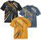 ATLAS FOR MEN - Lot de 3 Tee-Shirts Homme - T-Shirts Manches Courtes - Col Rond - Disponible en Grandes Tailles du M au 5XL