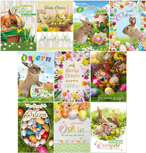 100 Oster-Postkarten verschiedene Motive Grußkarten Ostern Osterkarten Osterpostkarten Postkarten 20 Sets à 5 Karten
