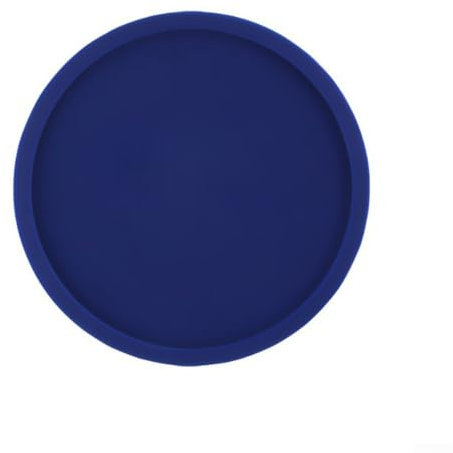 Lot de 6 dessous de verre ronds en silicone antidérapant (bleu marine)