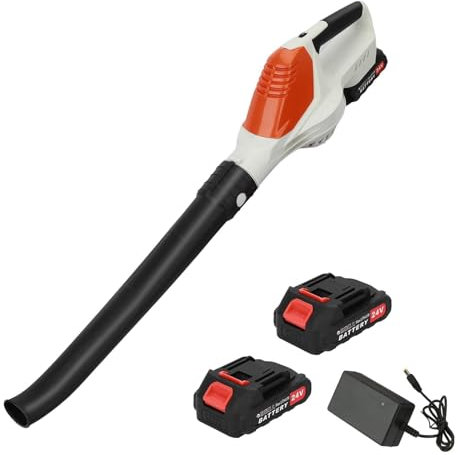 Akku-Laubbläser, elektrischer Laubbläser für Makita 18v Batterie, 5 Drehzahlregelung, Bürstenloser Hochgeschwindigkeitsmotor, Softgrip, Akku Gebläse zum Laubblasen, Saugen (Akku*2)