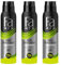 Fa Men Deospray Sport Energy Boost (3x 150 ml), Anti-Transpirant mit bis zu 72 h Schutz vor Schweiß & Körpergeruch, Deo mit dem aktivierenden Duft von Ingwer & Zitrone