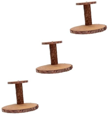 Generico Supporto per fioriGANAZONO 3 Pezzi Decorazione Torta per Esterno, Decorazione Matrimonio per Esterno, Alzata per Torta in Legno, espositore Porta Dessert, Vaso da Fiori, espositore da Terra,