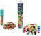 Plus-Plus 9604262 Geniales Konstruktionsspielzeug, Regenbogen & 9604283, Geniales Konstruktionsspielzeug, Nachtleuchtend, Kreativ-Bausteine Tube, 240 Teile