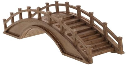 VINTORKY Echtholz Miniatur Bogenbrücke Modell Dekorative Garten Ornamente Für Zuhause