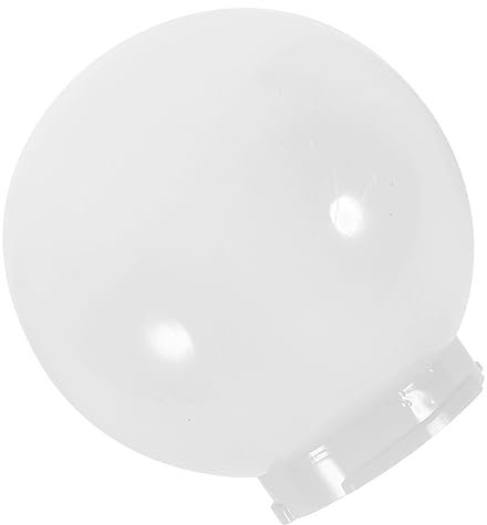OUNONA 2piezas Lámpara De Globo Acrílica Para Exterior Pantalla Redonda De Soporte Iluminación Decorativa Para Jardín y Patio Fácil Instalación y Diseño Artístico