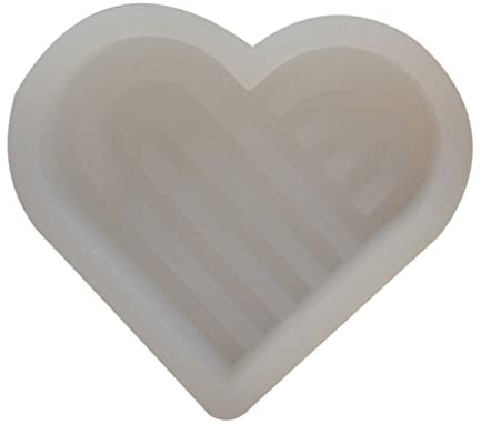 Stampo in silicone a forma di cuore per candele profumate a forma di arcobaleno, stampo in resina epossidica, per realizzare candele in gesso