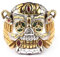 Haobook Expendables Lucky Ring Copper Stallone Schädel Ringe Gothic Vintage Jewellers Biker Cocktail Party Loop Halloween Geschenke für Männer,Z+2