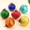 IndianShelf 6 Colorful Glass Christmas Balls - Large Multicolor Tree Ornaments - Vintage Holiday Decorations