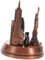 TOPBATHY New York Tower Modell Miniatur-Statue-Ornament Aus Metall Gefertigte Architekturfigur Für Zuhause Für Sammler