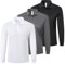 ZENGVEE Mens Polo Shirts Long Sleeve 3 Pack Quick Dry Breathable Lightweight Golf Polo T Shirts Casual Sports Gym Tennis Tops（P8520-BGW-M）