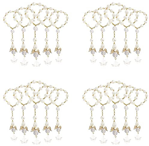 Tynmoel 120 Stück Taufe Rosenkranz Acryl Rosenkranz Perlen Mini Rosenkränze Für Die Erste Kommunion Taufe Gastgeschenke