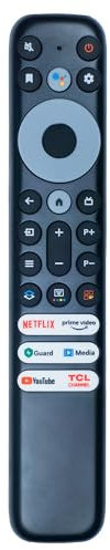 Dakana Fernbedienung für TCL RC902V Fernbedienung mit Sprachsteuerung | Kompatibel mit Modellen 43P631X1, 55C831X1, 55C835K & mehr | RC902VFUR1