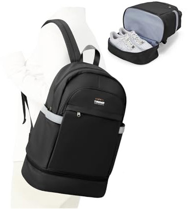suradar Sacca Sportiva Zaino Palestra Donna con Scomparto Zaino Sportivo Donna Sacca Zaino Sacca Impermeabile Piscina Sacca Palestra Donna Zaino Palestra Con Portascarpe Sacca Piccolo Nero