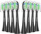 8 Pack TravLand Replacement Brush Heads Compatible with Ordo Electric Toothbrush (Black, M)
