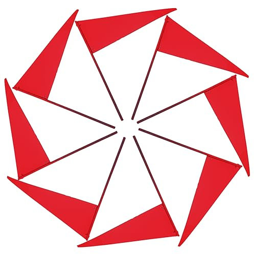 Generisch 8St Hundetrainingsfahnen Gartenflagge Rasenmarkierung Branchenflagge Rasenflagge rote Flagge Mini-Fahnenmast Stangen Flaggen Sprinklerfahnen für den Garten eiserne Fahnen Eisen