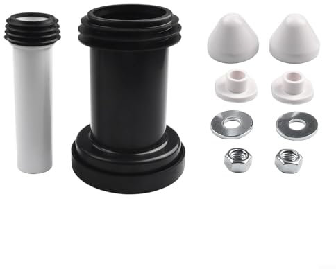 Suitable For Duofix Cistern Wall Hung WC Frame Pan Connection Pipe Set with Satin Chrome Cover for Toilet Waste Pipe Connectors