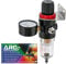 Master Airbrush True Diaphragm Airbrush Pressure Regulator with Gauge & Water Moisture Trap – Filter, Air Compressor Water Trap for Clean, Moisture-Free Airflow