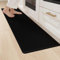 LEKEEPGO Alfombra Cocina Lavable Antideslizante 44x150cm, Alfombra Vinilica Cocina Antifatiga, Alfombra Pasillo Larga, Tapete Cocina, Alfombra Impermeable para Cocina, Comedor, Lavadero, Negro