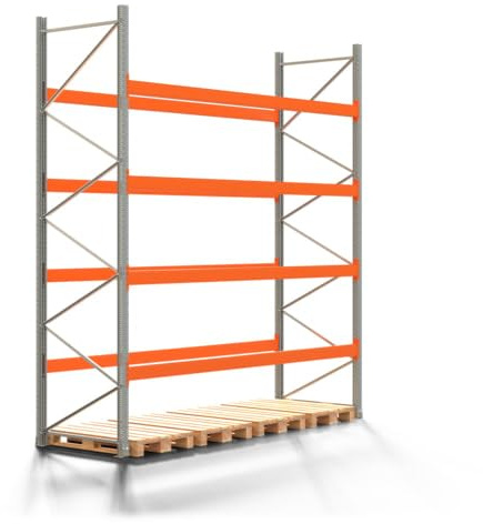 REGALWERK Palettenregal Artus - Grundregal mit 5 Ebenen - Fachlast 2.400 kg - 4.000 x 3.600 x 1.100 mm (HxBxT) - Schwerlastregal