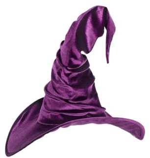 WILBERS & WILBERS 9803 - Hexenhut aus Samt, für Erwachsene, Kostüm Accessoire für Karneval, Halloween