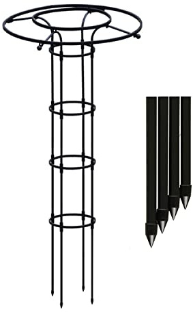 Garten-Obelisk-Pflanzenstütze 90 cm - 210 cm, rostfreies Metallspalier für Kletterrosen, Clematis, Jasmin, Indoor/Outdoor, Blumendisplay, langlebiger Pflanzenhalter