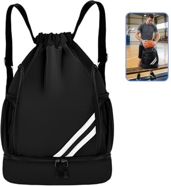 GVTCO Sac Piscine Homme Femme Etanche, Sac a Dos de Sport avec Compartiment Chaussures, Sac de Gym Pliable avec Poches, Ideal pour Natation, Voyage et Fitness