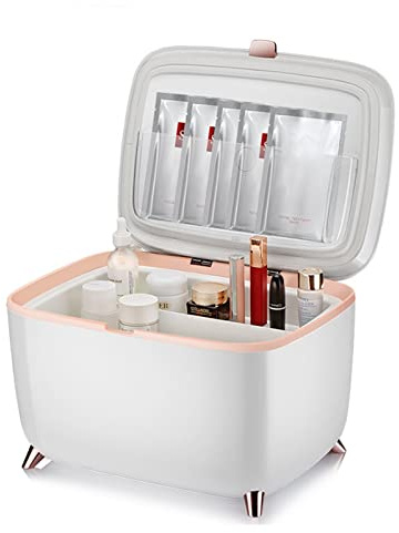 TVAFEDS Mini Fridge Refrigerator 9L Mask Skin Care Cold Storage Cosmetic Small Mini Intelligent Temperature Control Box