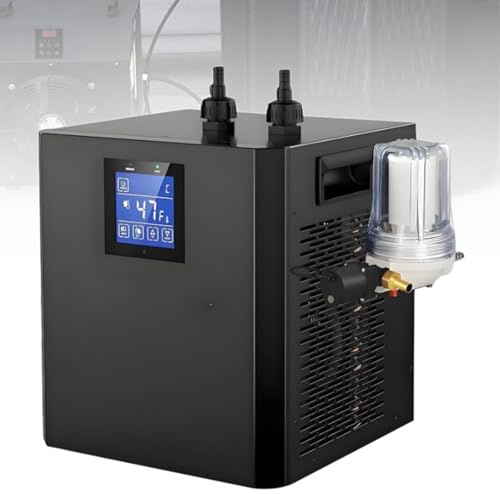 Refrigeratore d'acqua per vasca da bagno con 2 pompe, filtro esterno, display a LED, ideale per uso domestico e professionale