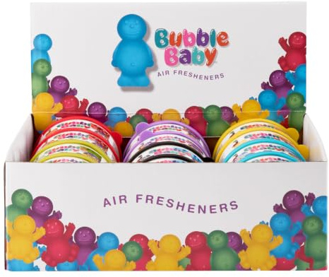 Bubble Baby Organic Tub Air Freshener 12 Pack – Long Lasting Car Air Freshener Set, Adjustable Fragrance Control, Cup Holder Air Fresheners, & Fresh Scents