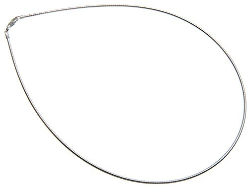 SILBERKETTEN STORE DEIN SCHMUCK ONLINE SHOP Kette aus Sterling-Silber 925/1000, Kettenglieder, Form Omega, 1,5 mm, Länge 38 – 55 cm, Kein Stein