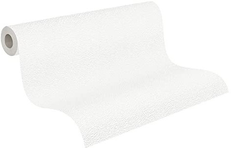 A.S. Création Paintable Non-Woven Wallpaper 25.00 m x 1.06 m White Made in Germany 245915 2459-15