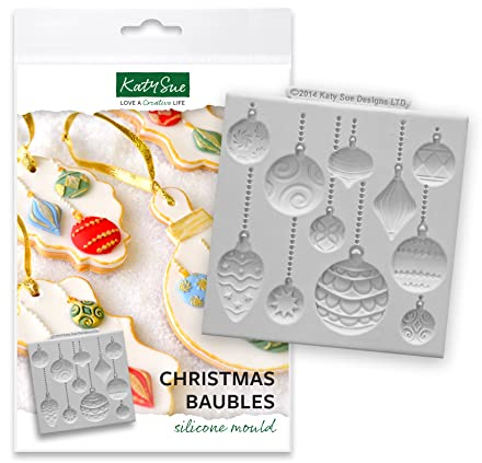 Katy Sue für Weihnachtskugeln, für Kuchendekoration, Basteln, Cupcakes, Sugarcraft, Kekse, Süßigkeiten, Karten und Ton, lebensmittelecht, hergestellt in Großbritannien