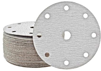 MioTools Shark Klett-Schleifscheiben, 150 mm, 9-Loch, f. Exzenterschleifer, Normalkorund (50 Stk.) K40