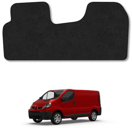 Renault Trafic (2001-2014) Carpet Car Mats | Black Edge Trim Tailored Fit Floor Mats Full Coverage Protection Accessories Easy Clean Anti Slip Made in the UK