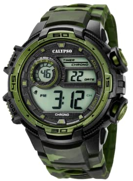 Calypso Herren Digital Quarz Uhr mit Plastik Armband K5723/2