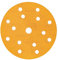 Mirka Gold Universal-Schleifpapier Ø 150mm Schleifscheiben Klett 15-Loch, Korn P240, 100 Stk/Zum Schleifen von Gips, Spachtel, Spanplatten, Holz, Lack