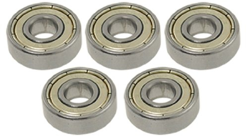 sourcing map 5 Stück Tiefe Kugelradlager 8mm x 22mm x 7mm Nut