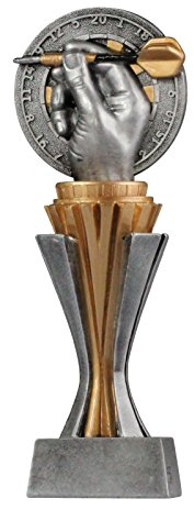 pokalspezialist Pokal Trophäe Dart/Darts mit Gravur ca. 17 cm hoch Größe S