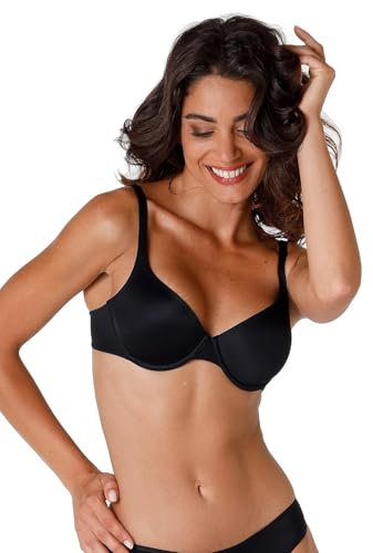 Lovable Reggiseno con Ferretto Leggermente Imbottito Invisible Lift Donna, Nero, 36 / 4D