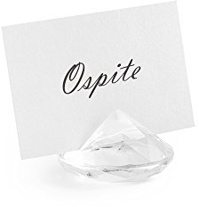 10 Marque-Places Incolore Diamant 40MM