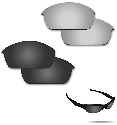 Fiskr gläser für Oakley Flak Jacket Sonnenbrille, 2 Paar