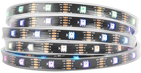 BTF-LIGHTING WS2815 (aktualisiert WS2812B) 5m 150 individuell digital adressierbare Pixel RGB-Dual-Signal-LED Flexibles Lichtband 5050 SMD IP67 wasserdicht Magic Dream Color DC12V Schwarz PCB