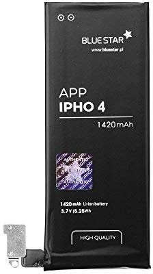 Bluestar Akku Ersatz kompatibel mit iPhone 4 1420 mAh Austausch Batterie Handy Accu APN 616-0513