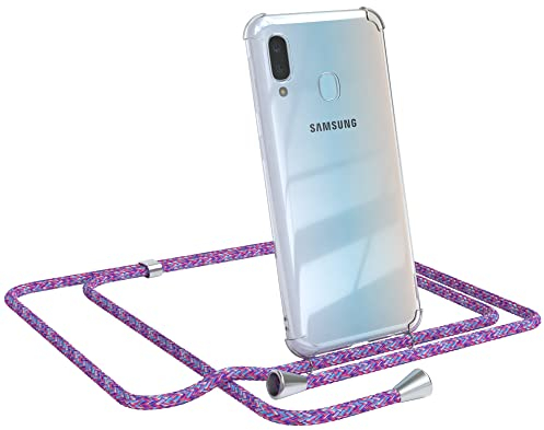 EAZY CASE Handykette kompatibel mit Samsung Galaxy A20e Handyhülle mit Umhängeband, Handykordel mit Schutzhülle, Silikonhülle, Hülle mit Band, Stylische Kette mit Hülle für Smartphone, Unicorn
