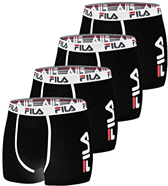 Fila Herren 10,2 cm Trunk Front Fly, 90% Polyester, 10% Spandex, 4er-Pack