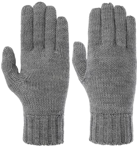 Seeberger Liva Feinstrick Fingerhandschuhe Strickhandschuhe Damenhandschuhe Damen - Winter Herbst-Winter - One Size grau