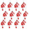 Gwhole 12 pz Decorazioni Albero di Natale Rosso e Bianco Bastoncini di Zucchero Candy Cane Stampella Natale Decorazioni Casa Ciondoli Addobbi Ornamenti Albero Natale Caramelle